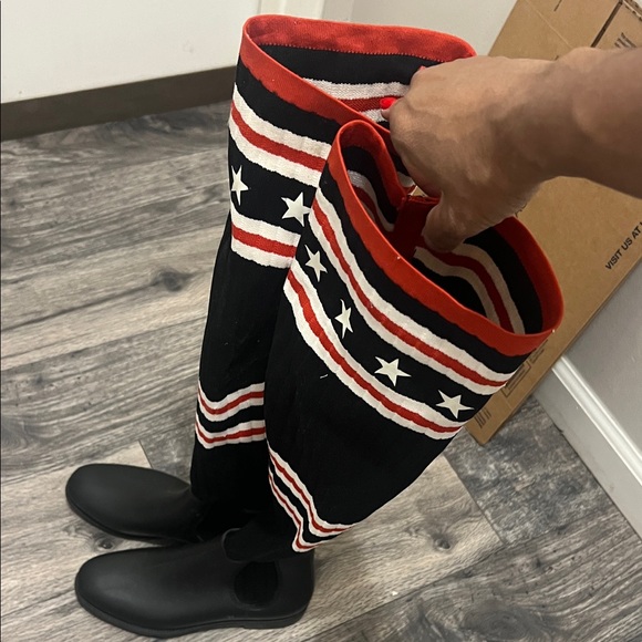 Patriotic Star and Stripe Legging boots - Picture 2 of 7